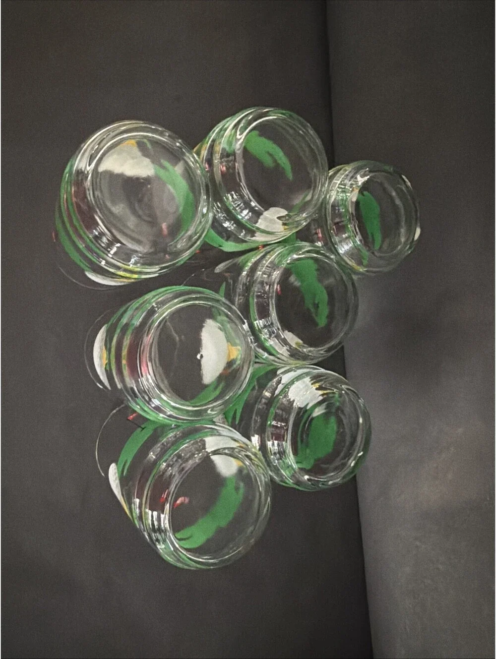 Set of 7 Vintage Golf Ball 19th Hole 16 Oz Indiana Glass Tumblers
